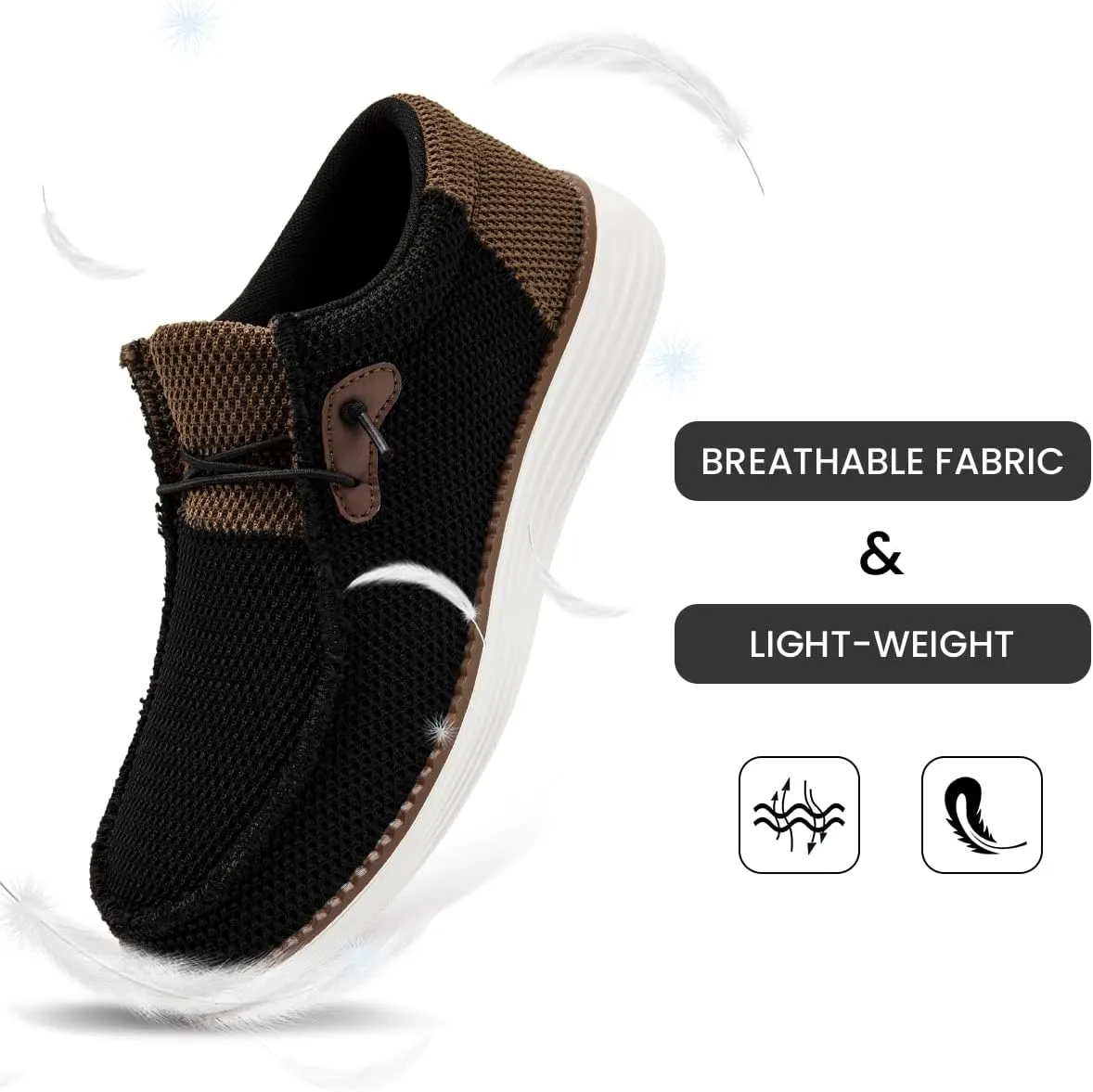 EGMPDA Mens Slip on Loafers Boat Shoes Non Slip Walking Sports Shoes Driving Shoes Casual Office Shoes Gym Lightweight Comfortable Shoes