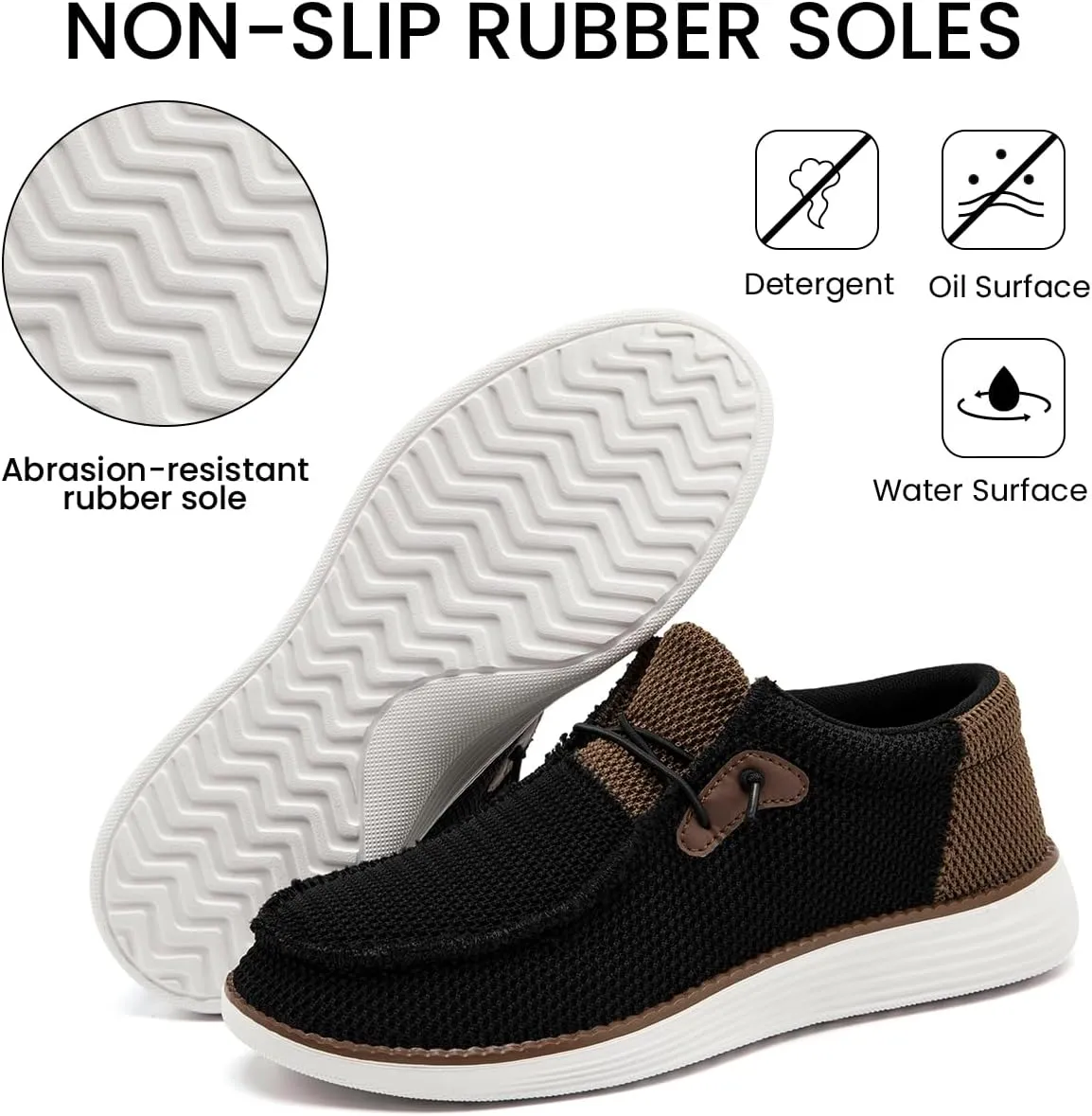 EGMPDA Mens Slip on Loafers Boat Shoes Non Slip Walking Sports Shoes Driving Shoes Casual Office Shoes Gym Lightweight Comfortable Shoes