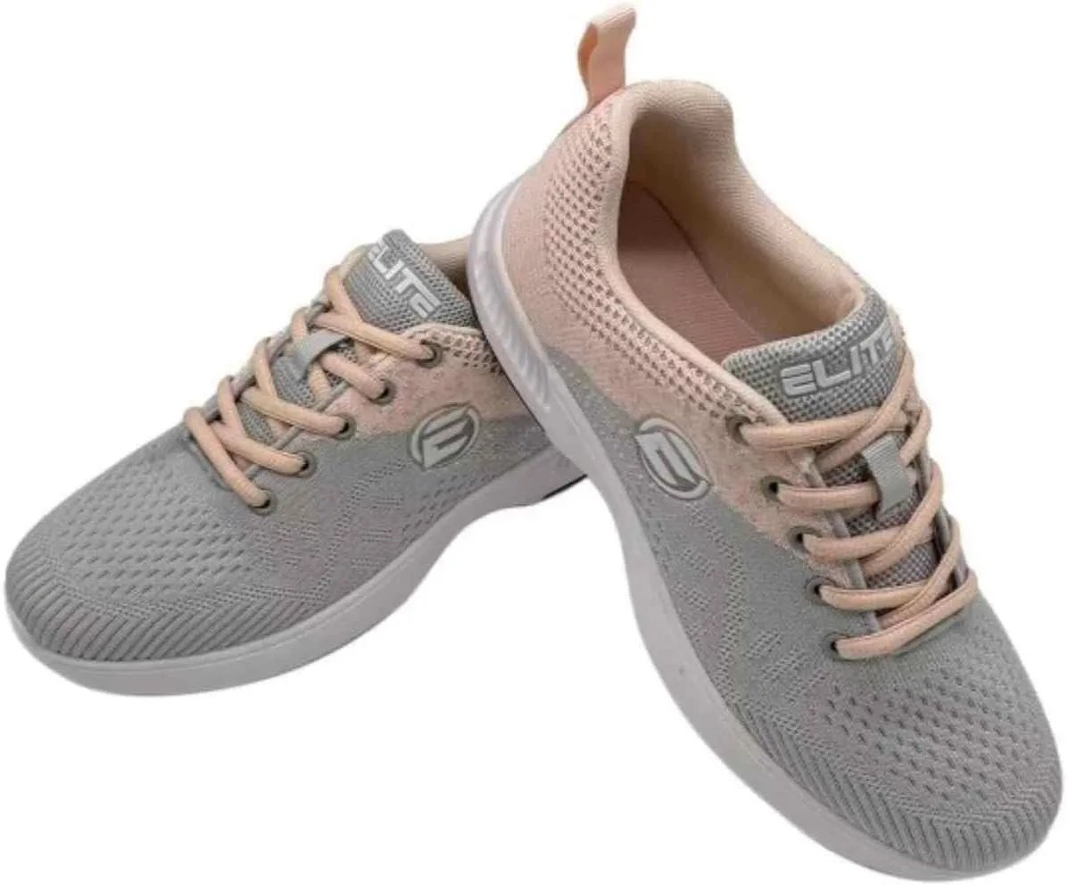 ELITE Women's Comfort Bowling Shoes - Universal Slide Soles, Ultra Light-Weight Mesh Athletic Style for Bowlers
