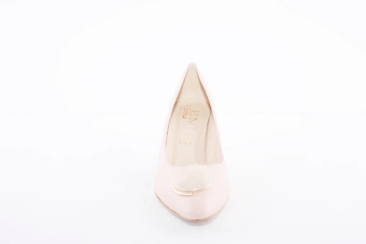 EMIS - 7902 MEDIUM HEEL COURT SHOE - LIGHT PINK