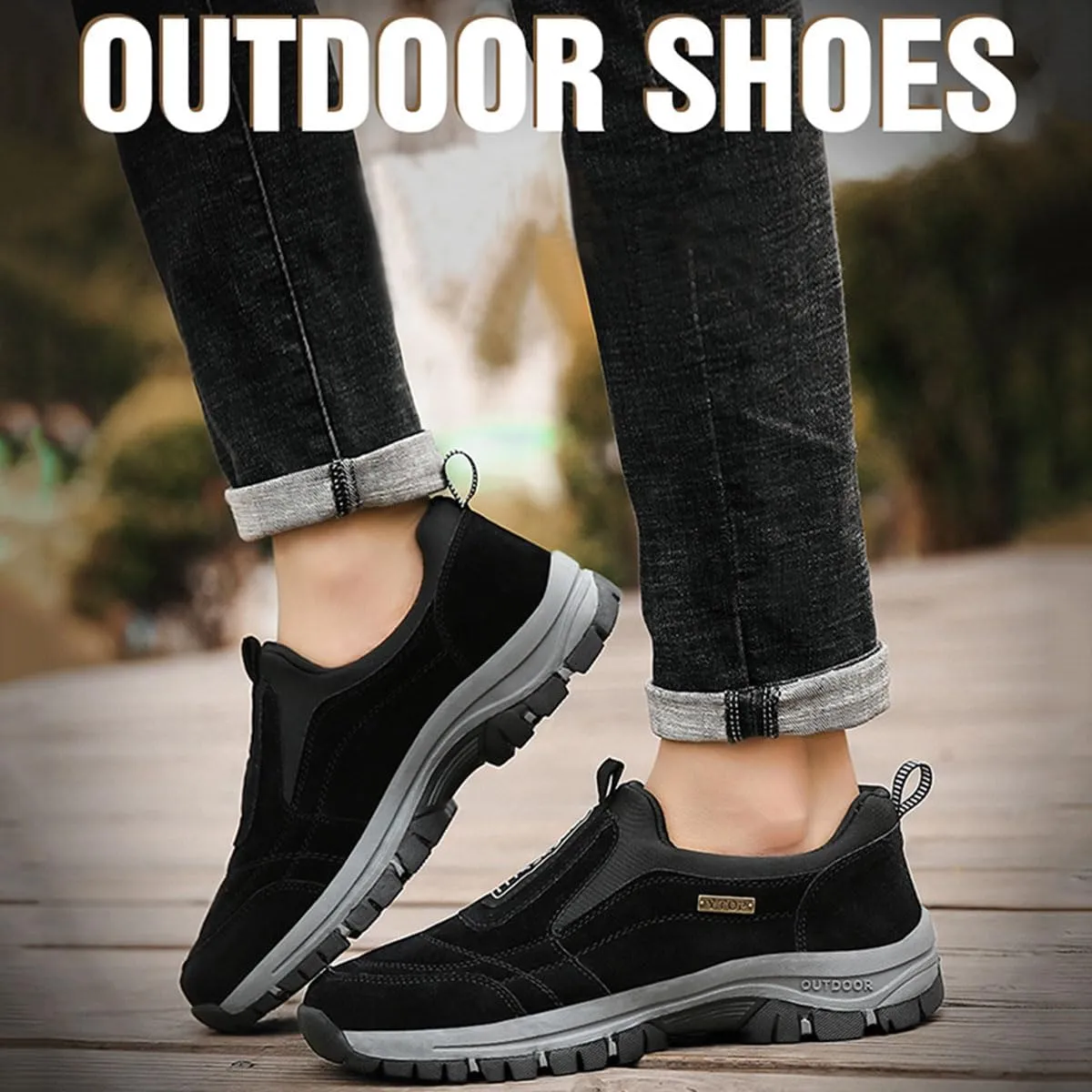 Enjerr Orthopedic Shoes, Anthoern Outdoor Casual Non-Slip Comfy Arch Support Walking Shoes, Slip-On Walking Sneakers
