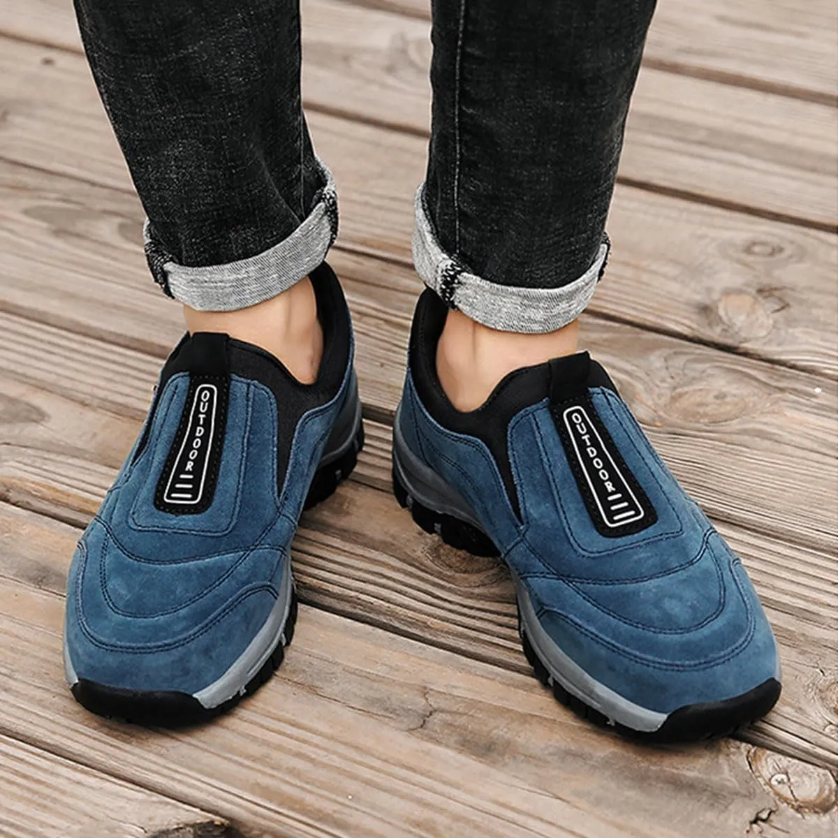Enjerr Orthopedic Shoes, Anthoern Outdoor Casual Non-Slip Comfy Arch Support Walking Shoes, Slip-On Walking Sneakers