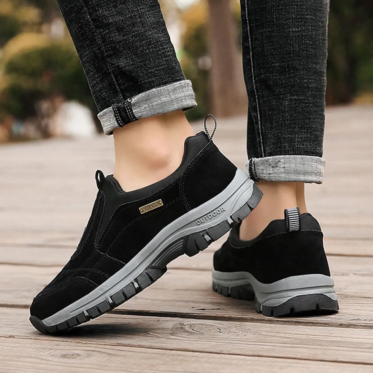 Enjerr Orthopedic Shoes, Anthoern Outdoor Casual Non-Slip Comfy Arch Support Walking Shoes, Slip-On Walking Sneakers