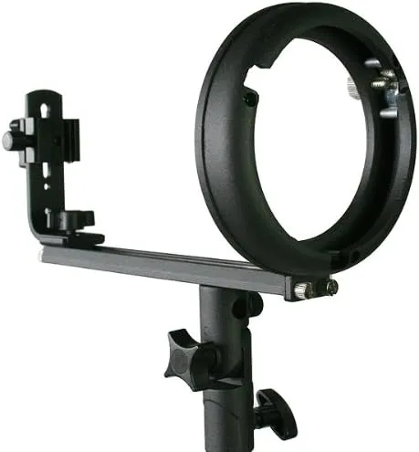 ePhoto Flash Softbox Beauty Dish T Bracket Umbrella Mount Bowen Calument Travelite Adapter for Nikon Canon Portable Flash TBracket