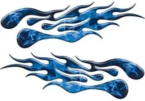 Extreme Flame Decals in Blue Inferno