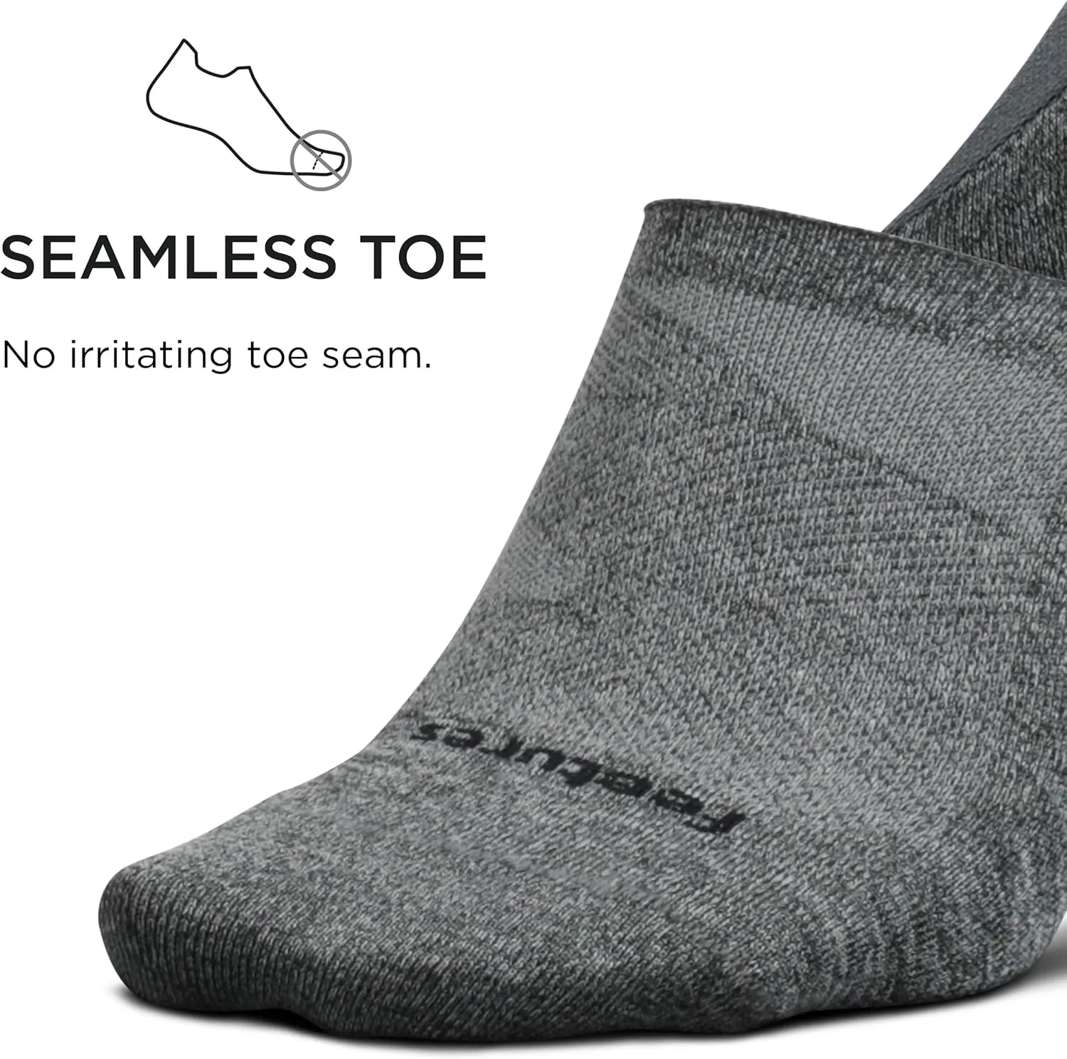 Feetures Elite Ultra Light Invisible Socks - Anti-Slip Sport Sock Liner with Targeted Compression - (1 Pair)