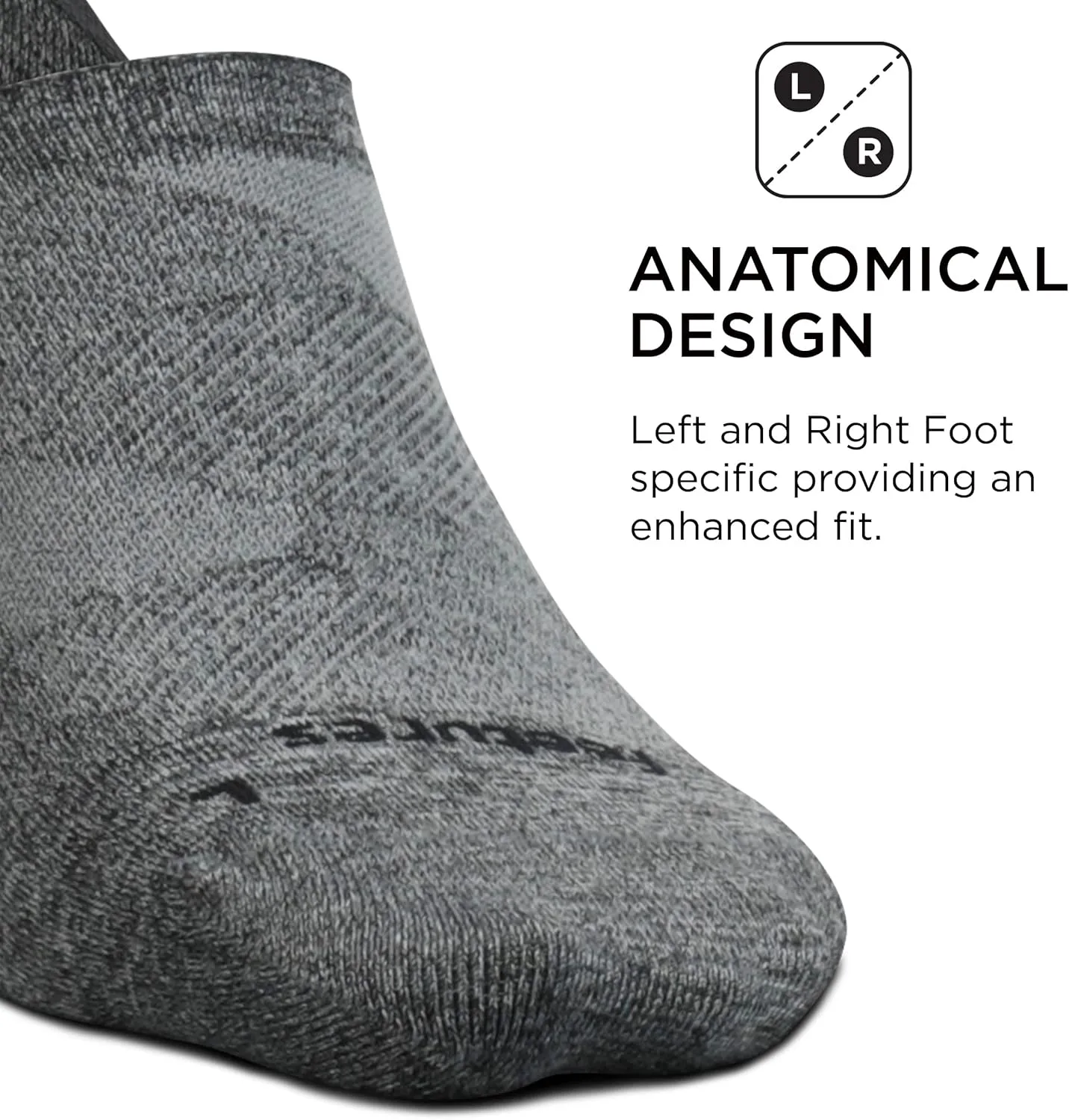 Feetures Elite Ultra Light Invisible Socks - Anti-Slip Sport Sock Liner with Targeted Compression - (1 Pair)