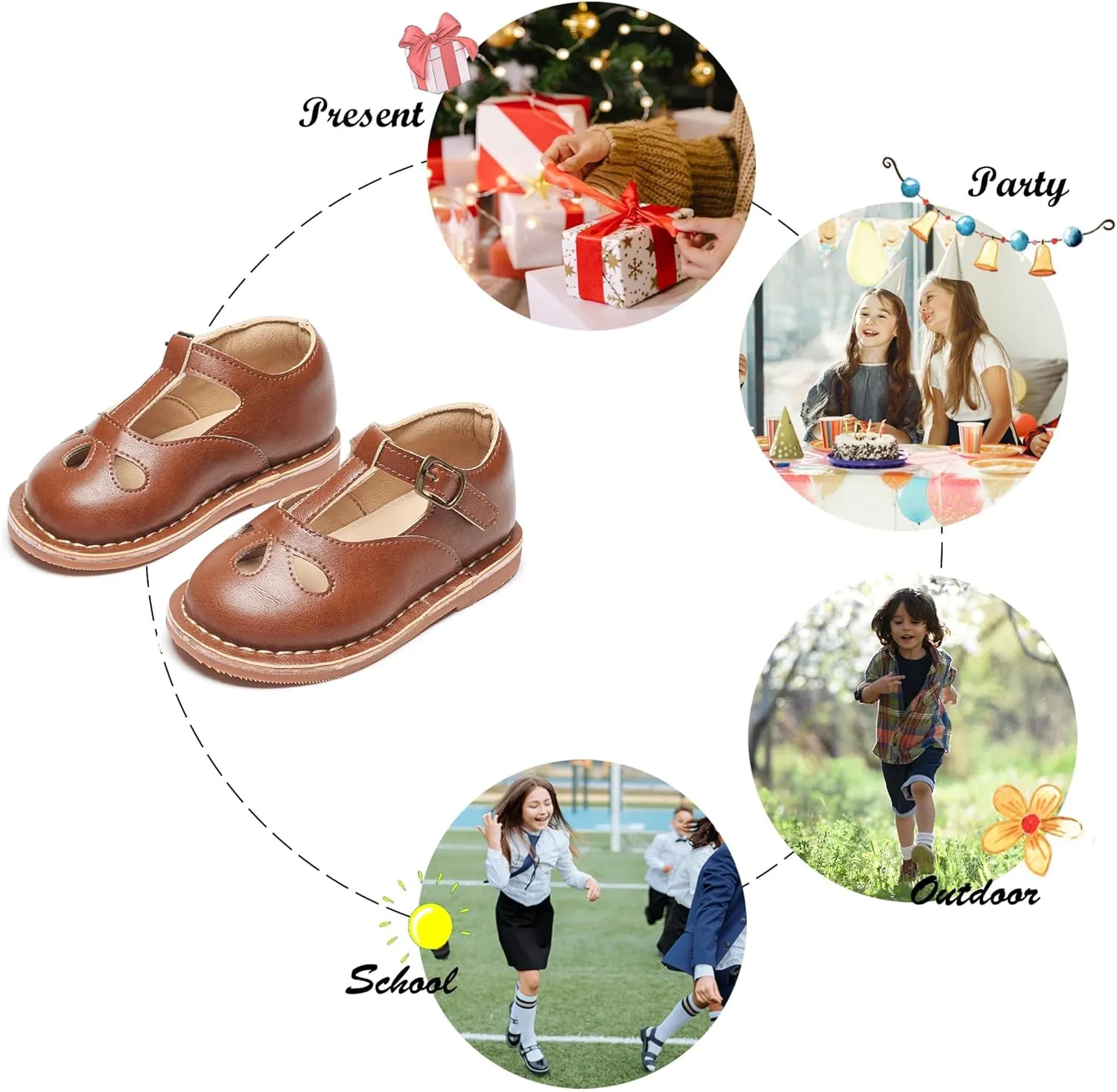 Felix & Flora Toddler Girl Mary Jane Dress Shoes - Ballet Flats for Girl Party School Shoes