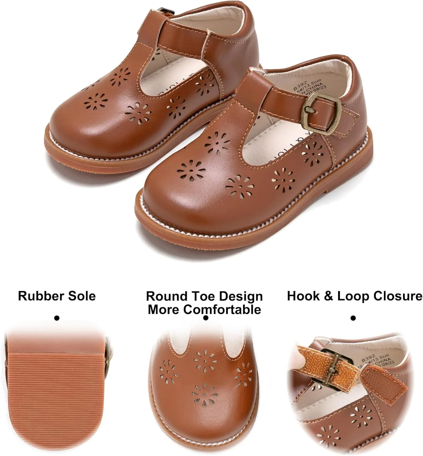 Felix & Flora Toddler Little Girl Mary Jane Dress Shoes - Ballet Flats for Girl Party School Shoes