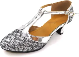 Flapper Shoes for Women 1920s Dance Shoes Vintage Ballroom Salsa Latin Wedding Party Dancing Heels