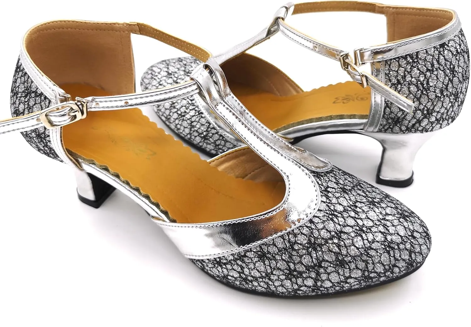 Flapper Shoes for Women 1920s Dance Shoes Vintage Ballroom Salsa Latin Wedding Party Dancing Heels