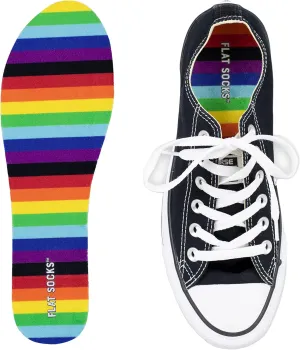 FLAT SOCKS No Show Socks, Sockless Shoe Liner, No Slipping, Odor Control, Washable Barefoot Shoe Insert