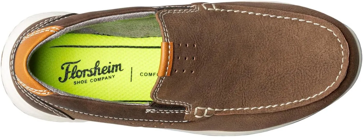 Florsheim Boy's Crossover Moc Toe Slip-on Jr. (Toddler/Little Big Kid) Loafer