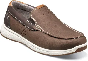 Florsheim Boy's Crossover Moc Toe Slip-on Jr. (Toddler/Little Big Kid) Loafer
