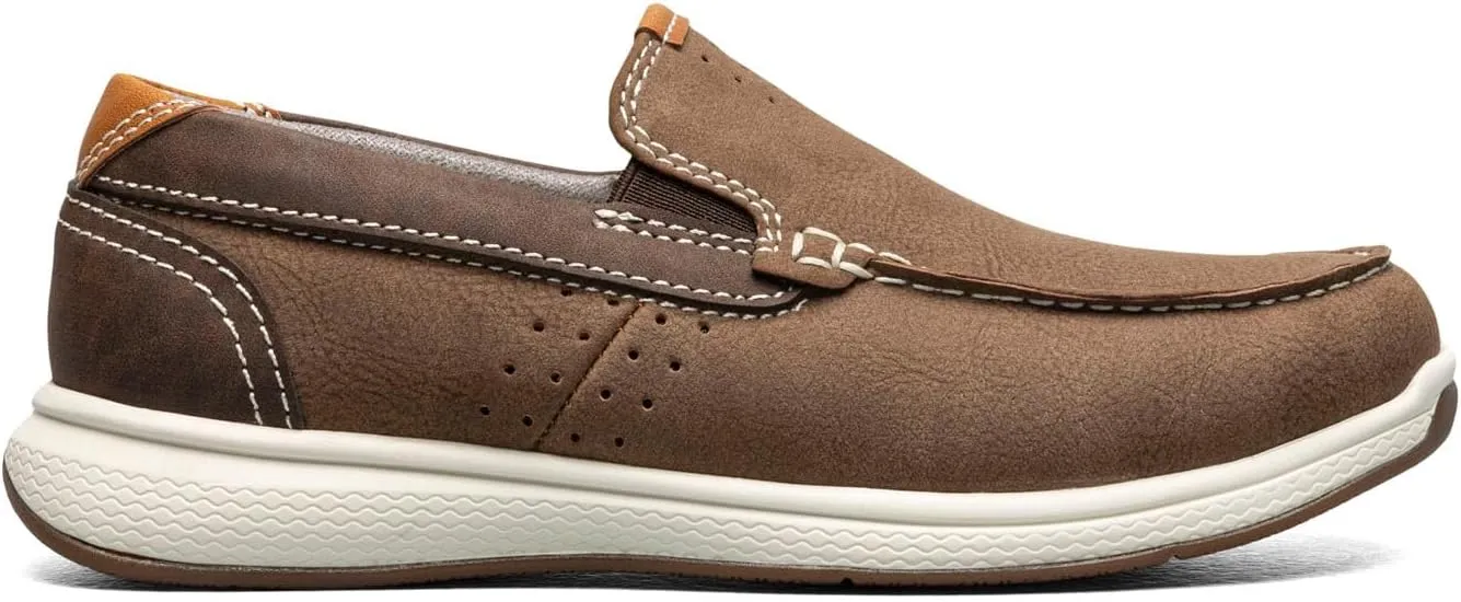 Florsheim Boy's Crossover Moc Toe Slip-on Jr. (Toddler/Little Big Kid) Loafer
