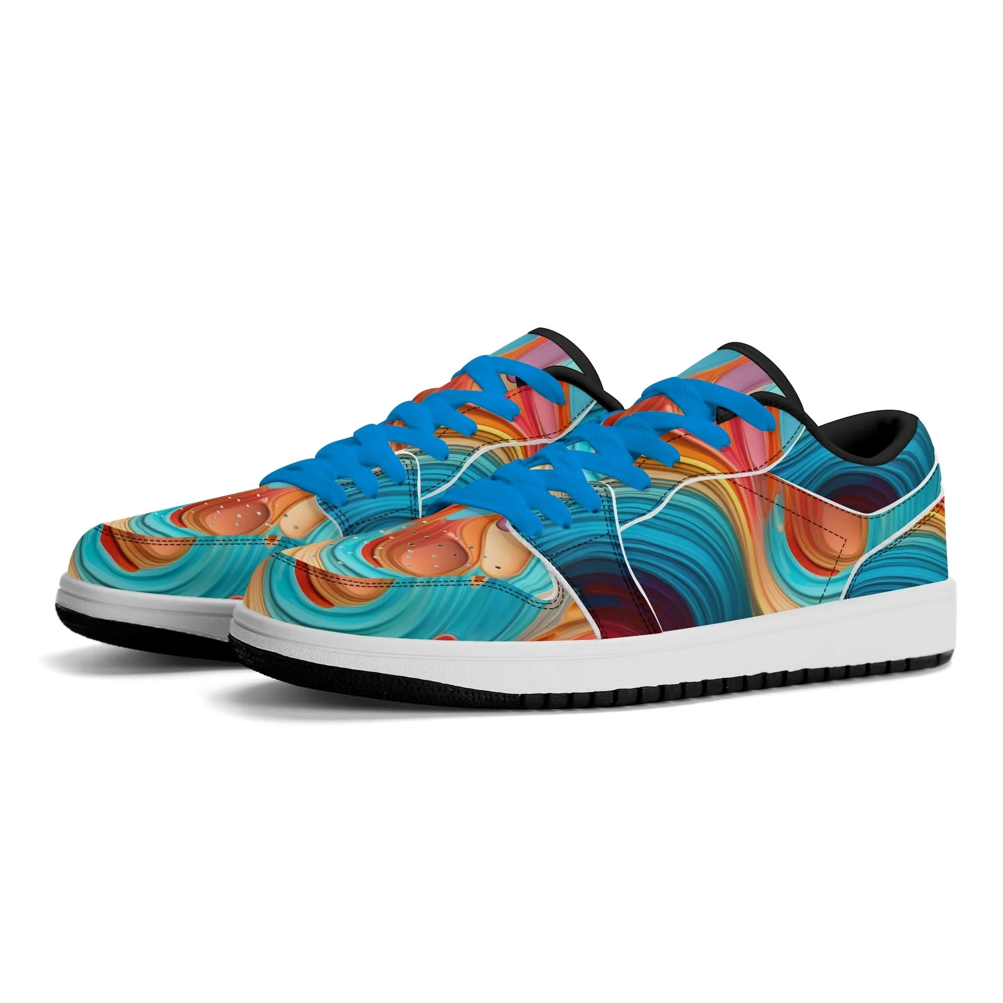 Fluid Colours Low Top Leder Sneaker für Herren