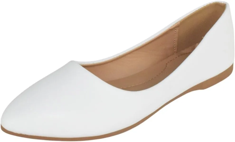 Forever Shoes Women Ballet Basic Flats Pointed Toe Comfort Insoles ALICIA-32