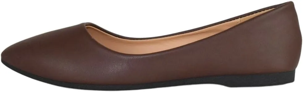 Forever Shoes Women Ballet Basic Flats Pointed Toe Comfort Insoles ALICIA-32