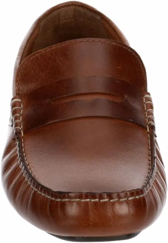 Franco Fortini Daven Penny - Men's Slip-On Moc Toe Dress Leather Penny Loafer