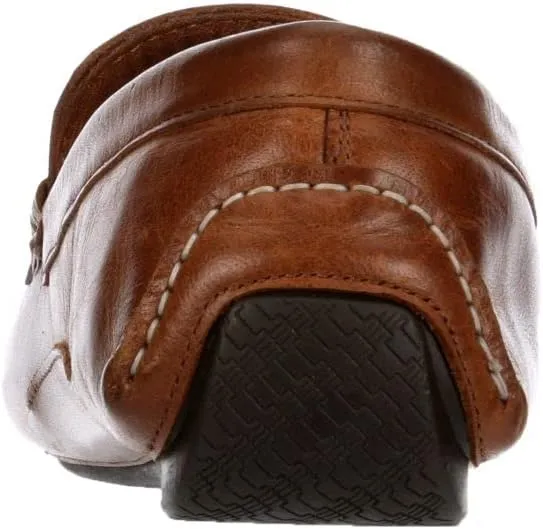 Franco Fortini Daven Penny - Men's Slip-On Moc Toe Dress Leather Penny Loafer