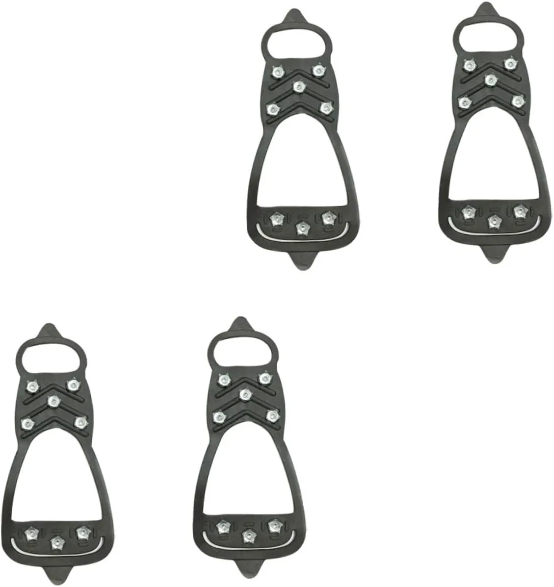 FRCOLOR 4Pcs Stretchable Slip Shoe Covers Outdoor Ice Crampons for Climbing Snowfield Use Firm and Reliable Footwear Protection Suitable for All Shoe