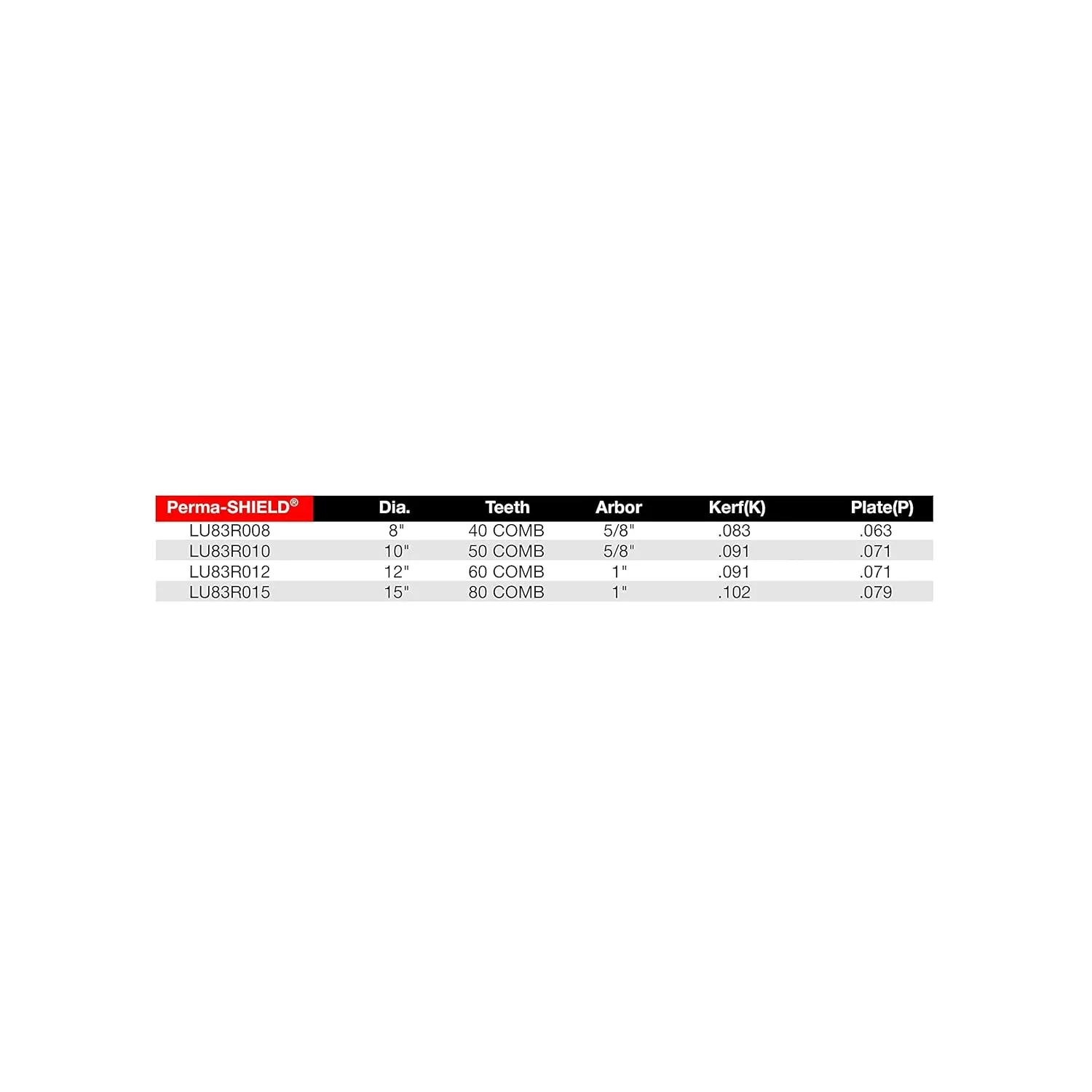 Freud LU83R010: 10" Thin Kerf Combination Blade