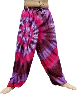 Full Funk Wide Breezy Leg Rayon Tie Dyed Elastic Waist Thin Summer Pants