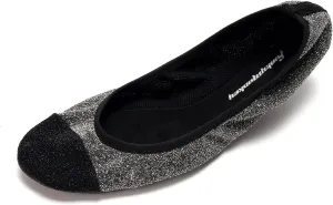 FUNKYMONKEY Foldable Ballet Flats for Women's, Comfortable Portable Travel Roll Up Walking Shoes