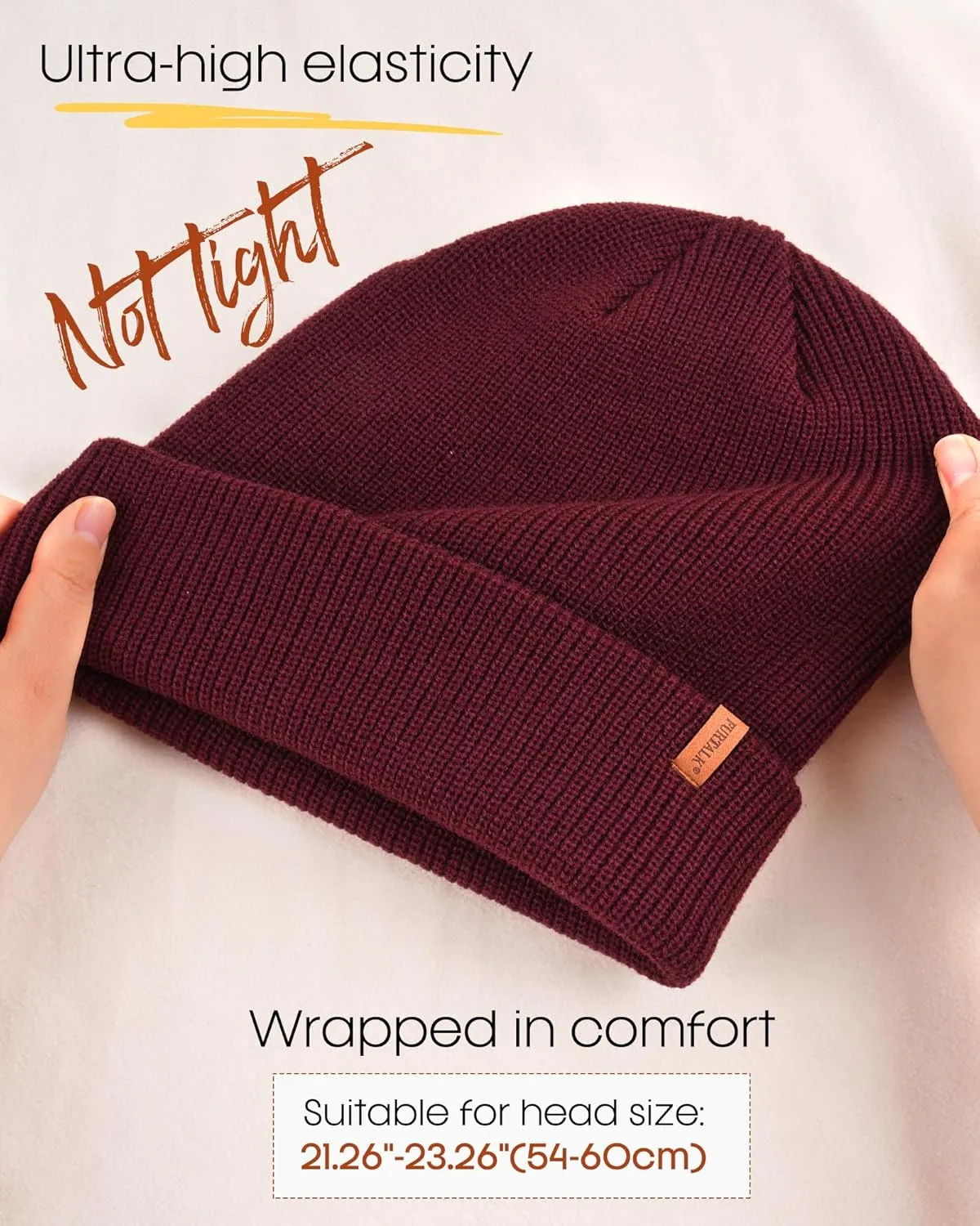 FURTALK Beanie Hats for Women Men Winter Hats Womens Knitted Slouchy Beanies Cuffed Skull Cap Warm Ski Hat