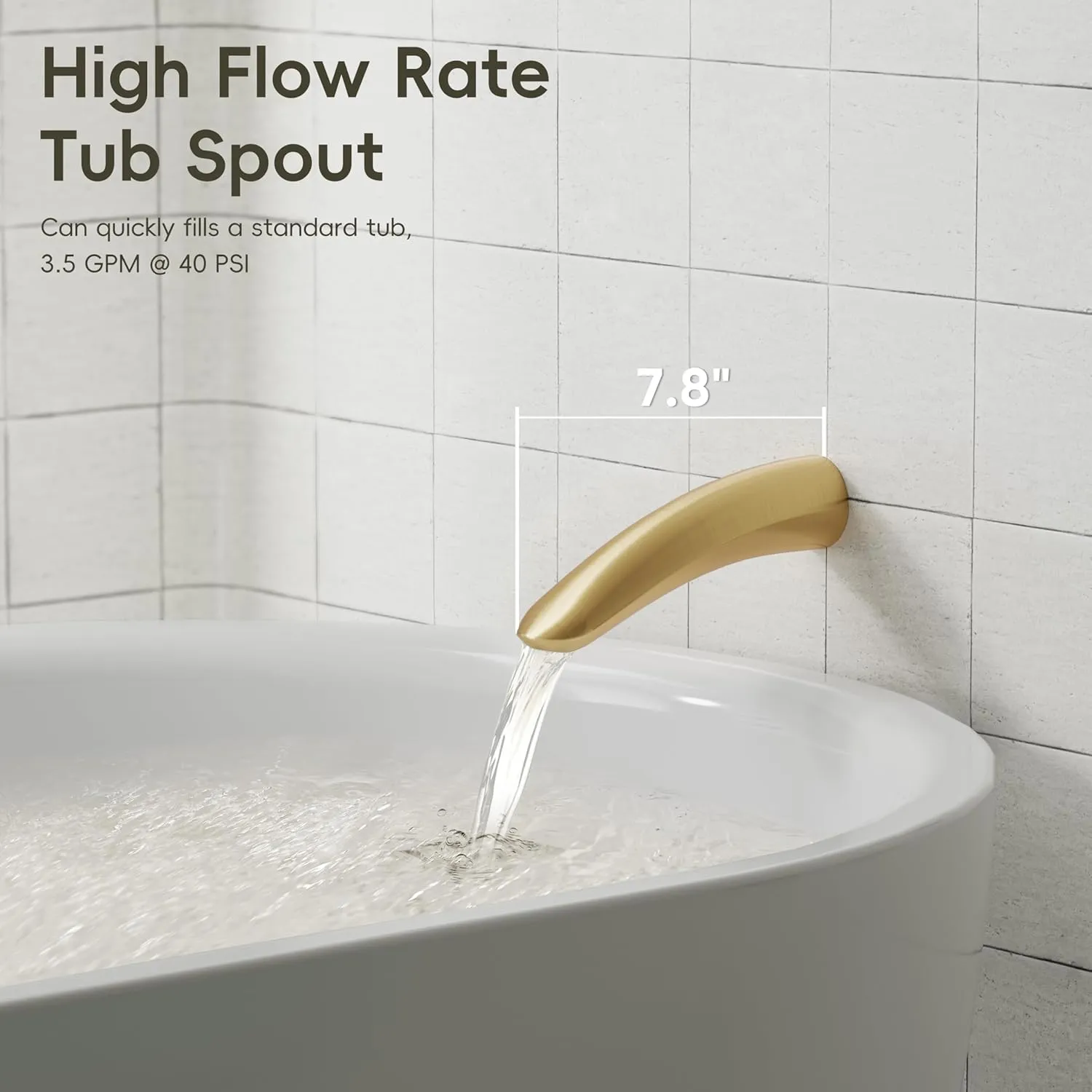 Gabrylly Shower System with Tub Spout, Bathtub Shower Faucet Set with 10" Rain Shower head and 5-Setting Handheld Shower, Wall Mounted Shower Fixtures with Pressure Balance Shower Valve, Brushed Gold