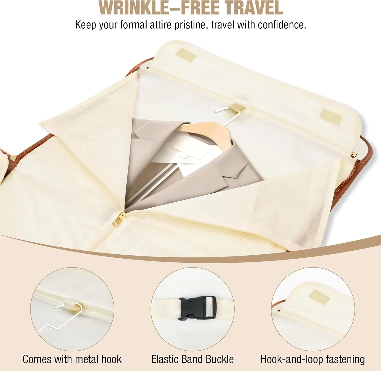 Garment Bag for Travel, 3 in 1 Convertible Jenni Bag Roomy Design Duffle Suit Bags with Water-Resistant Shoe Pouch, Overnight Halfday Weekender Bags for Women Hanging Clothes