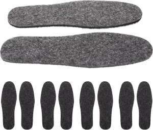 Gatuida 5 Pairs Wool Felt Insoles Winter Warm Shoe Inserts Boots Slippers Shoe Liners Heated Shoe Insoles Warm Lambs Wool Insoles for Men Women Size 38