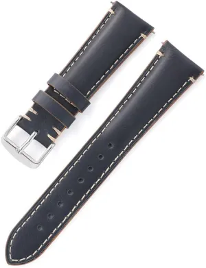 Genuine Leather Strap Watch Accessories Watchband for Watch Watch Strap(D,24mm)