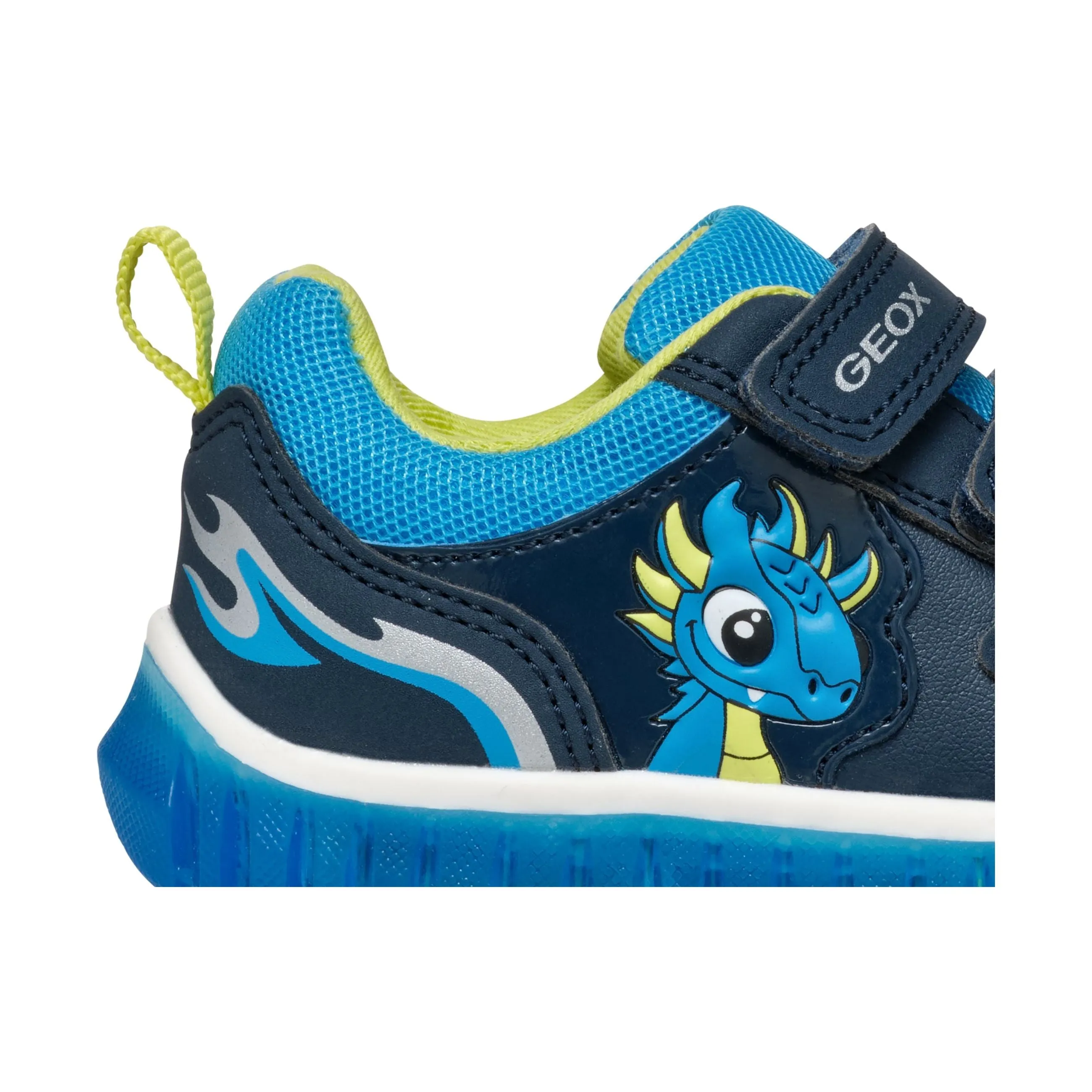 GEOX Lightyloo(Nintendo) - Children's Velcro Trainer with Lights in Navy/Blue