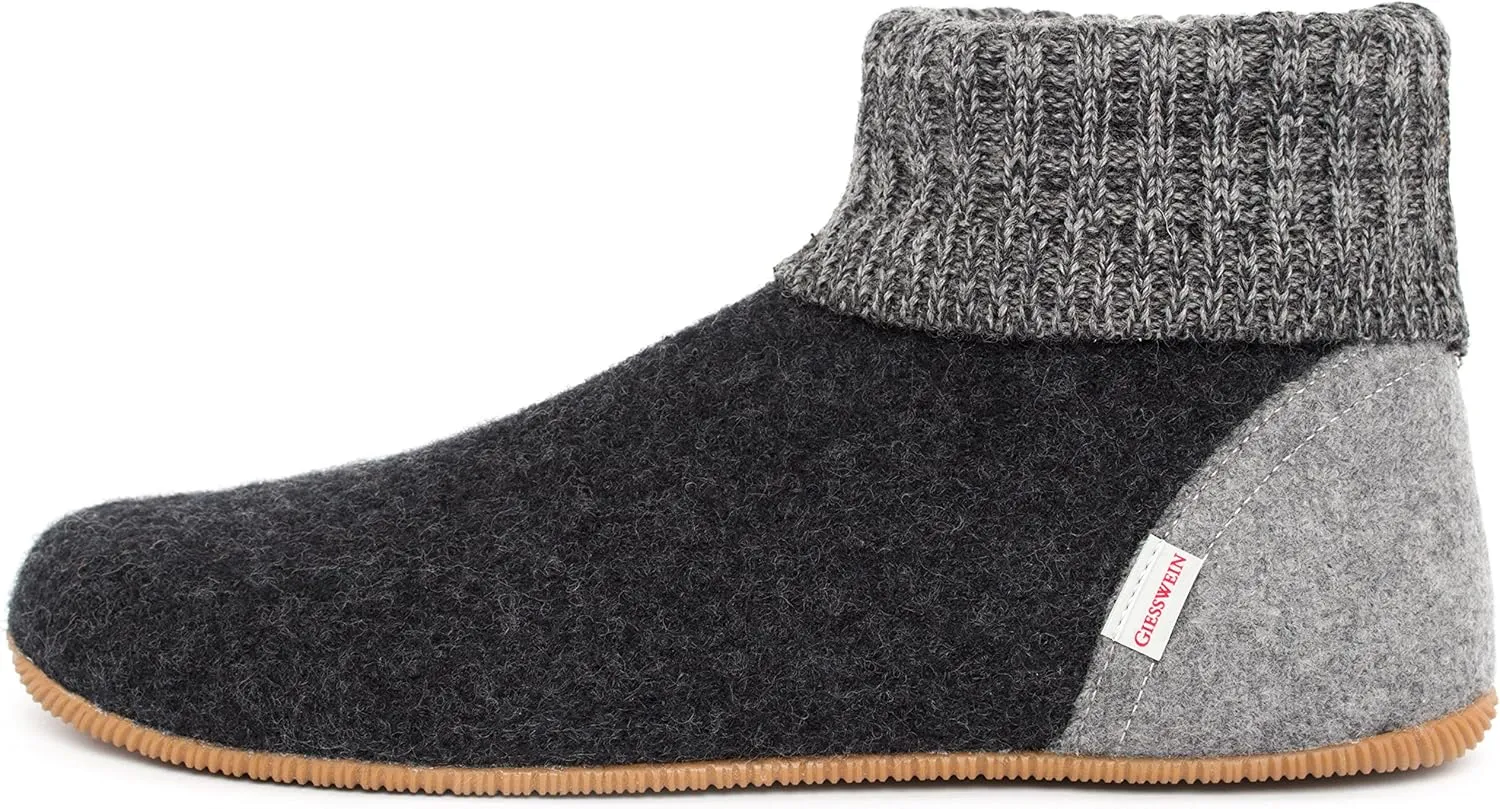 Giesswein Women's Wildpoldsried Hi-Top Slippers, Grey (Anthrazit), 7.5 UK