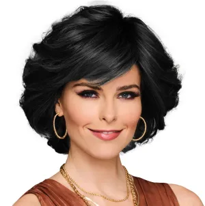 Gimme Drama Chin-Length Pageboy Long Layered Bob Wig by Hairuwear, Average Cap, GF1-2 Double Espresso