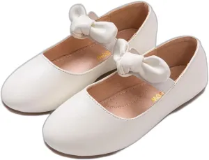 Girls Ballet Flats Dress Shoes Mary Jane Wedding Party Shoes Flower Bridesmaids Princess Shoes Flats