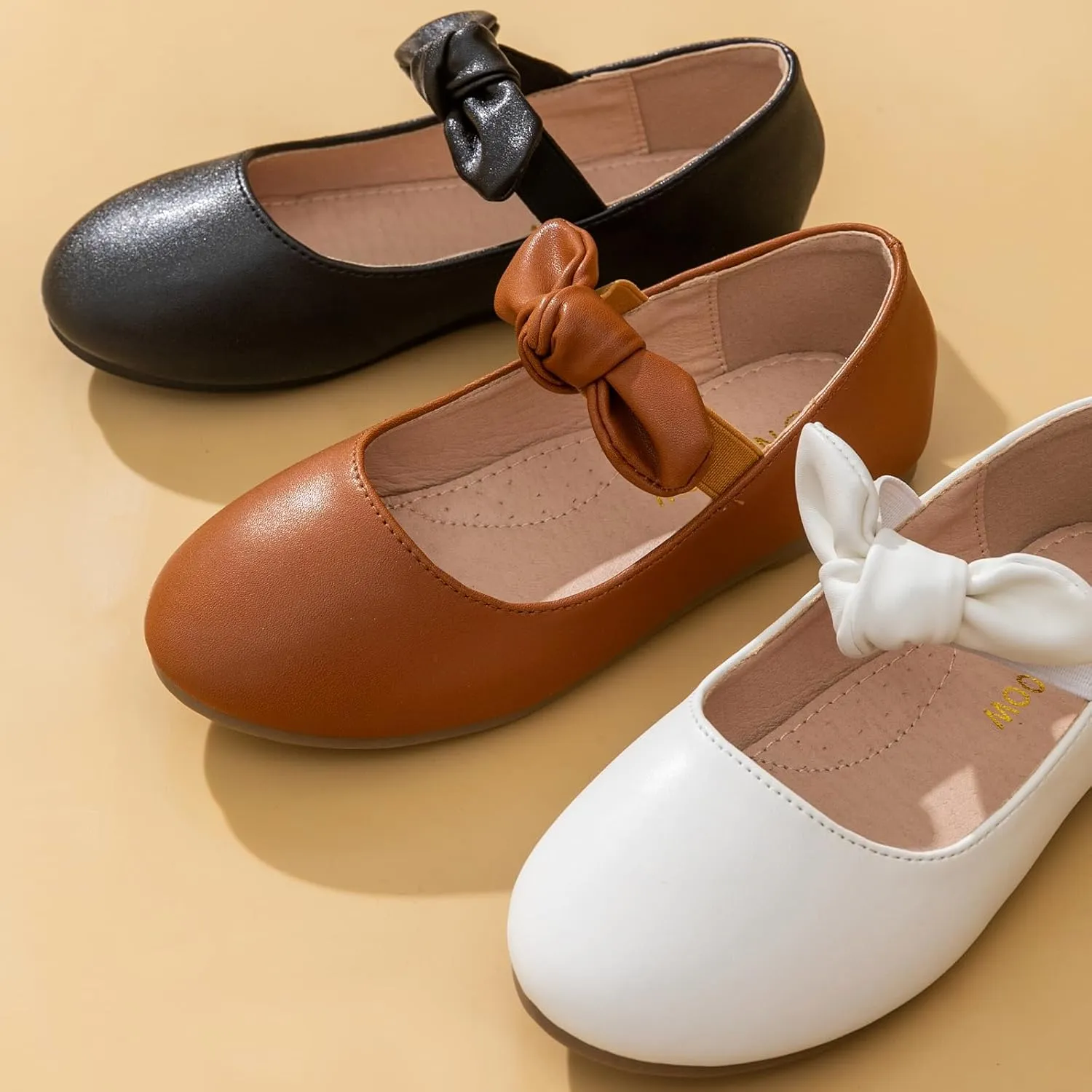 Girls Ballet Flats Dress Shoes Mary Jane Wedding Party Shoes Flower Bridesmaids Princess Shoes Flats
