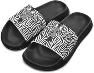 Girls Beach Slippers Open Toe Non Slip Summer Sandals Quick Drying Flat Sandals Soft Sole Bathroom Shoes