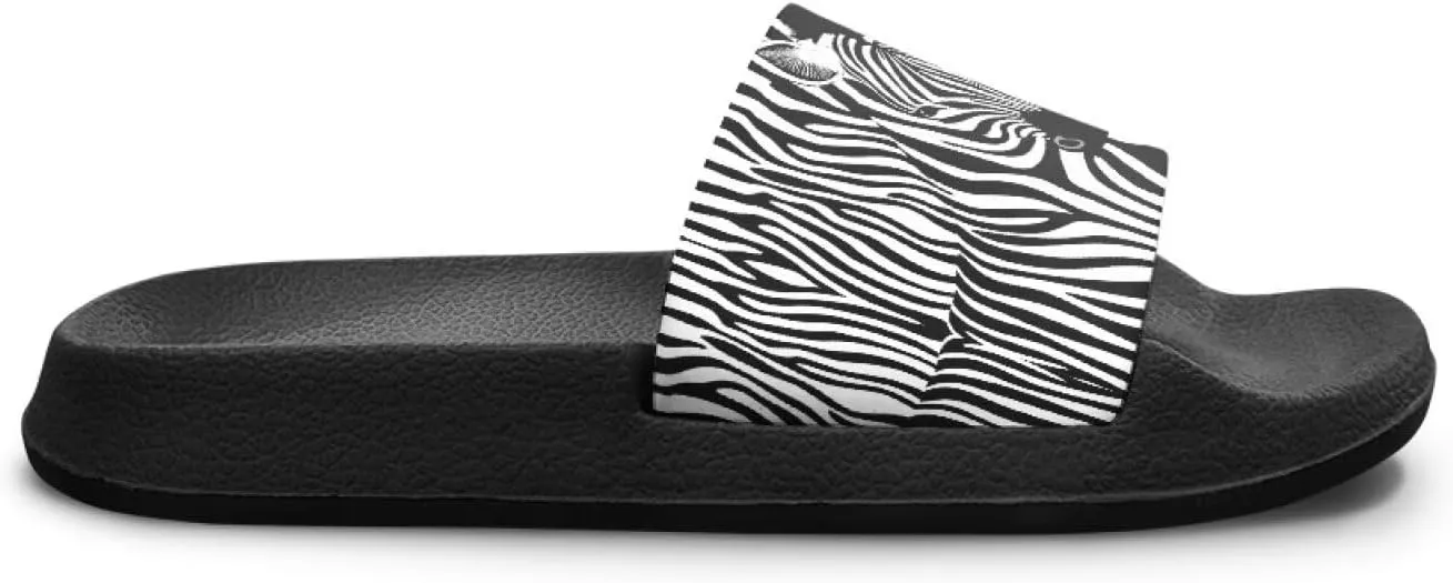 Girls Beach Slippers Open Toe Non Slip Summer Sandals Quick Drying Flat Sandals Soft Sole Bathroom Shoes