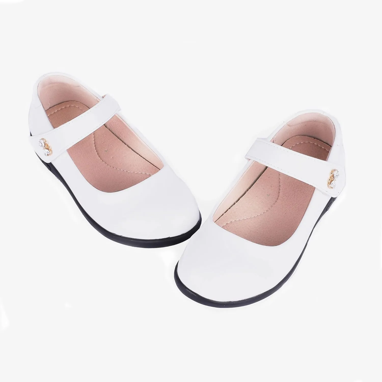 Girls Mary Jane Strap School Uniform Dress Flat Ballet Shoes