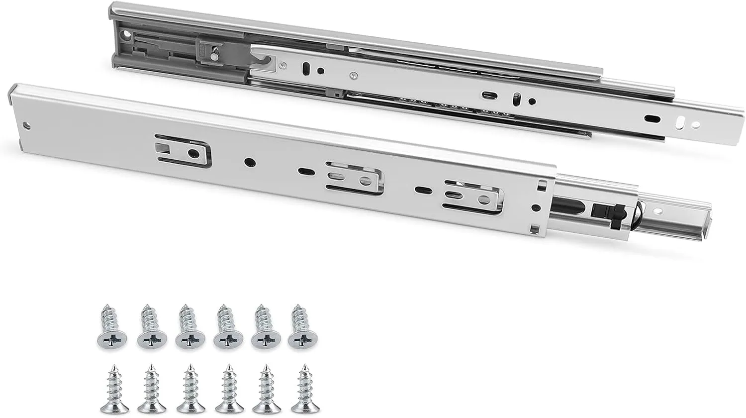 Gobrico 12-Inch 3 Folds Side Mount Soft Close Drawer Slides Full Extension Ball Bearing Runners 5Pair
