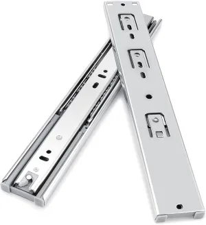 Gobrico 12-Inch 3 Folds Side Mount Soft Close Drawer Slides Full Extension Ball Bearing Runners 5Pair