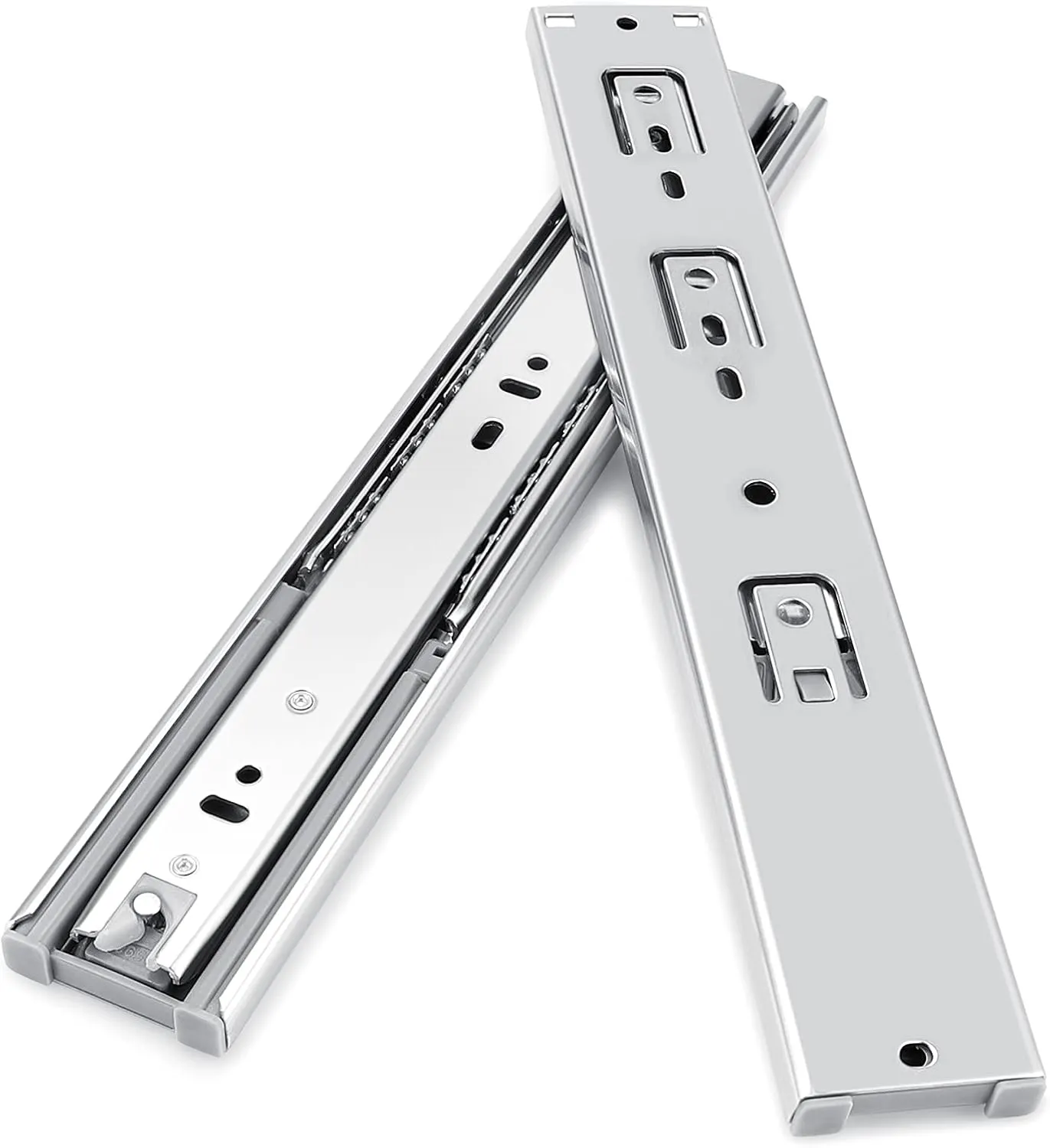 Gobrico 12-Inch 3 Folds Side Mount Soft Close Drawer Slides Full Extension Ball Bearing Runners 5Pair