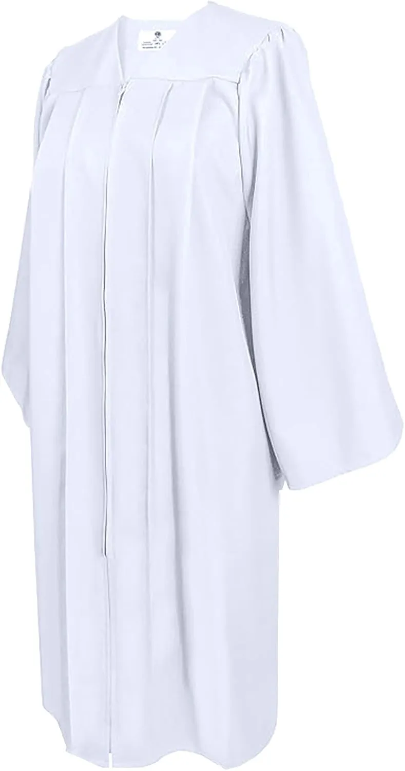 GradPlaza Matte Choir Robe for Church Baptism Officiant Confirmation Costume,Graduation Gown for School,Judge Pastor Robes
