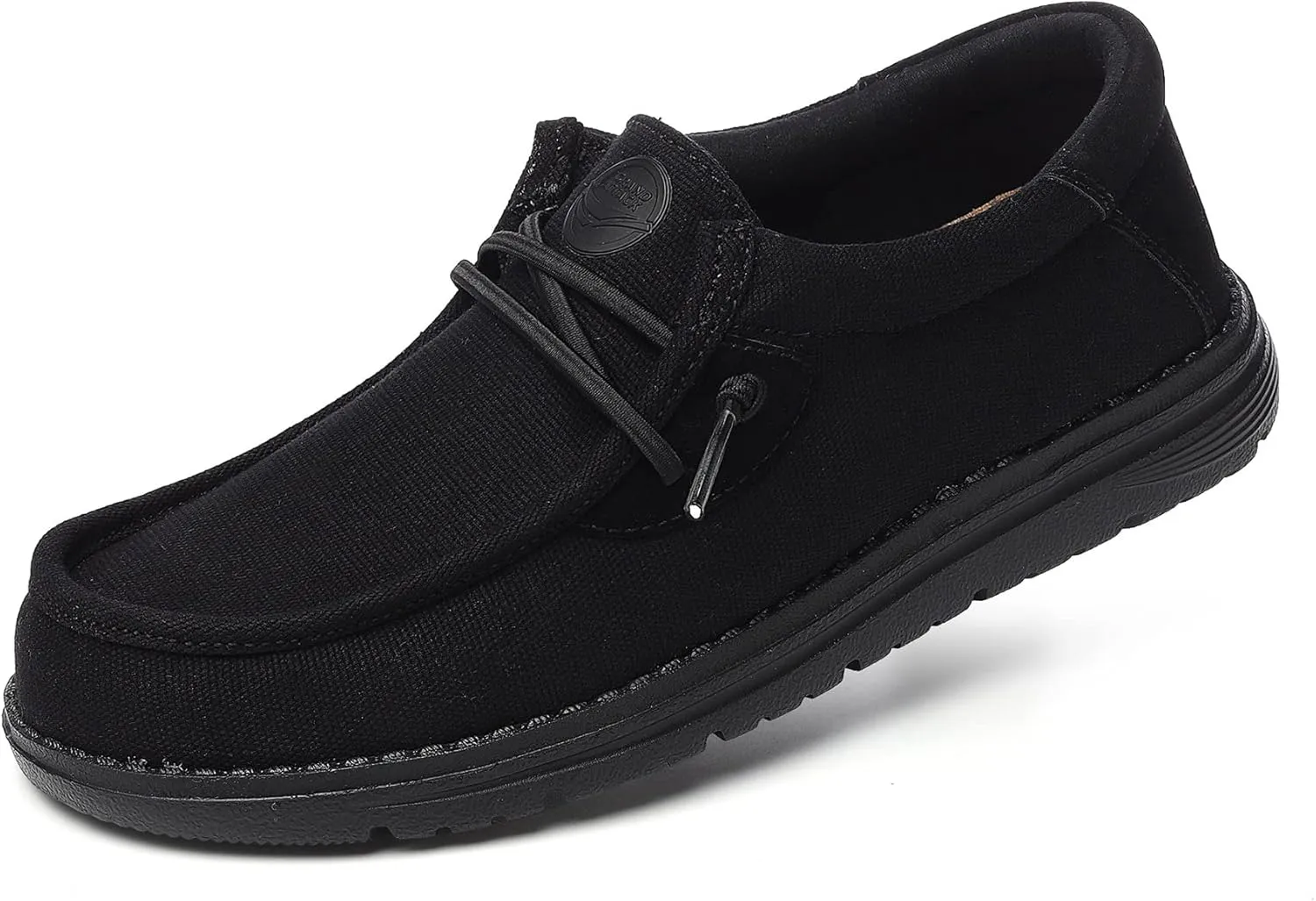 Grand Attack Walking Shoes for Women Slip On Linen Loafers Non Slip Work Sneakers Comfort Lightweight Boat Shoes Daily Driving Traveling Black