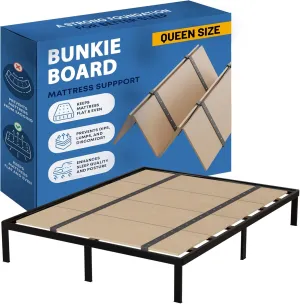Greaton, Foldable Box Spring, Bunkie Board & Bed-Support Slats to Minimize height, Good for DayBed, TrundleBed, Bunkbed & Platform-Bed Frame, Easy Set Up, Bed Board for Under Mattress Support, 66 x 52