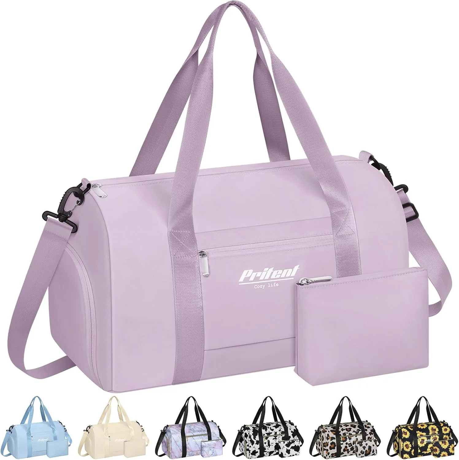 Gym Bag for Women with Shoe Compartment, Sport Gym Tote Bags Travel Duffle Bag for Hospital Yoga Maternity