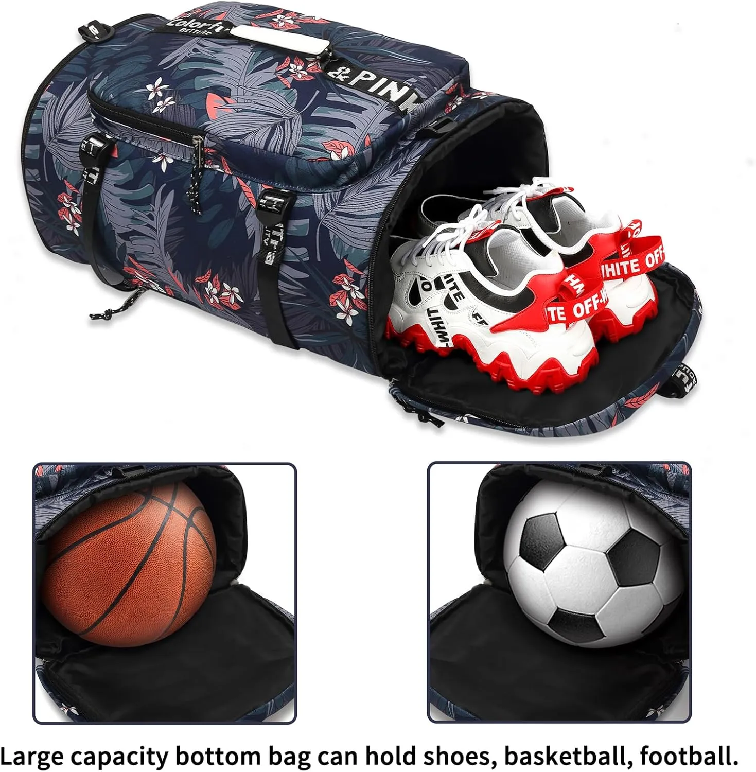 gym duffel bag backpack wrestling bag with shoe compartment 4 kinds of back method waterproof sports walking laptop