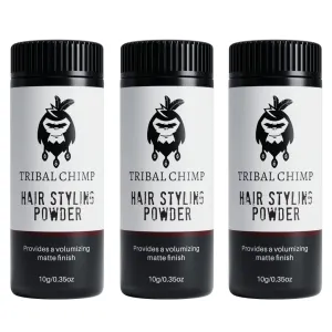 Hair Styling Powder, All-day Invisible Hold Hair Volumizer and Texture Powder for Men and Women, Styling Powder with Matte Finish - 3-Piece Set, 10g
